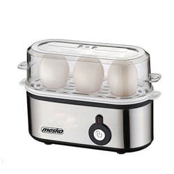 Mesko Home MS 4485 Pentolino per uova 3 uovo/uova 210 W Nero, Argento, Trasparente