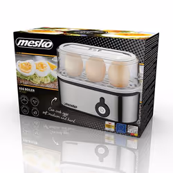 Mesko Home MS 4485 Pentolino per uova 3 uovo/uova 210 W Nero, Argento, Trasparente - Vista aggiuntiva 6