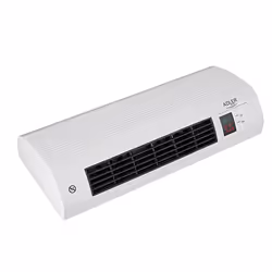 Adler AD 7714, Riscaldatore ambiente elettrico con ventilatore, Ceramica, Interno, Parete, Nero, Bianco, Plastica