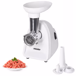 Mesko Home MS 4809, 1500 W, Bianco, middle size sieve mince sieve poppy sieve plunger sausage filler, middle size sieve mince ...