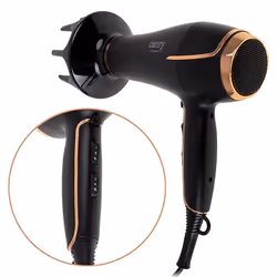 Camry Premium CR 2255 asciuga capelli 2000 W Nero, Oro - Vista aggiuntiva 5