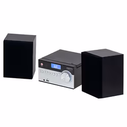 Camry Premium CR 1173 impianto stereo portatile Analogico e digitale 10 W AM, FM Nero, Argento Riproduzione MP3
