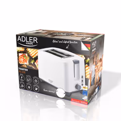 Adler AD 3216 tostapane 2 fetta/e 1000 W Grigio, Bianco - Vista aggiuntiva 8