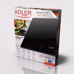 Adler AD 6513 piano cottura Nero Superficie piana 29 cm Piano cottura a induzione 1 Fornello(i) - Vista aggiuntiva 8