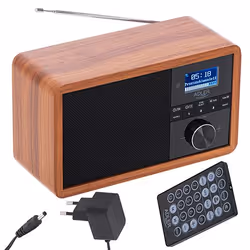 Adler AD 1184 radio Portatile Digitale Nero, Legno - Vista aggiuntiva 4