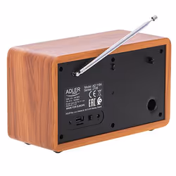 Adler AD 1184 radio Portatile Digitale Nero, Legno - Vista aggiuntiva 5