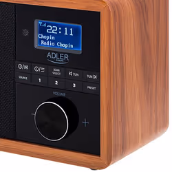 Adler AD 1184 radio Portatile Digitale Nero, Legno - Vista aggiuntiva 6