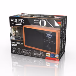 Adler AD 1184 radio Portatile Digitale Nero, Legno - Vista aggiuntiva 7