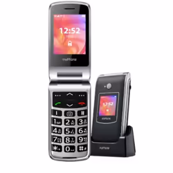 myPhone Rumba 2, Clamshell, SIM singola, 6,1 cm (2.4"), Bluetooth, 800 mAh, Nero, Argento