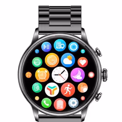 myPhone Watch Elegant 2 3,63 cm (1.43") AMOLED 43.7 mm Digitale 466 x 466 Pixel Touch screen Nero