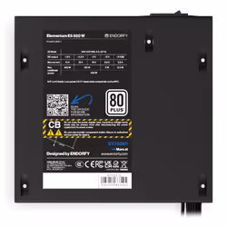 ENDORFY Elementum E5 550W alimentatore per computer 24-pin ATX ATX Nero - Vista aggiuntiva 6
