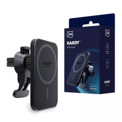 3MK HARDY MagCharger Telefono cellulare Nero USB Carica wireless Ricarica rapida Auto