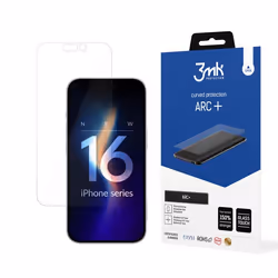3MK ARC+, Apple, iPhone 16, Resistente agli urti, Scratch resistant, Trasparente, 1 pz