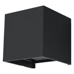 Sollux - Lampada da parete Luca nero 10x10x10cm