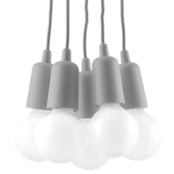Sollux - Lampada a sospensione Diego grigio 25x90x25cm