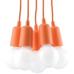 Sollux - Lampada a sospensione Diego arancia 25x90x25cm