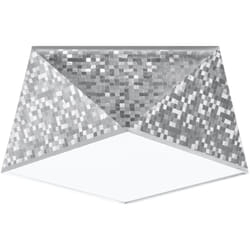 Lampada da soffitto Hexa argento 25x15x25cm Sollux