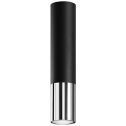 Lampada da soffitto Loopez nero/cromato 6x29x6cm Sollux