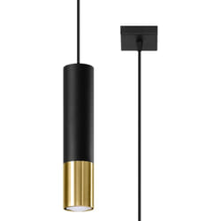 Sollux - Lampada a sospensione Loopez oro nero 8x100x8cm