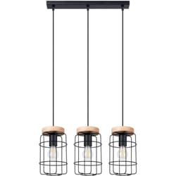 Sollux - Lampada a sospensione Gotto legno nero 60x115x15cm