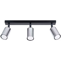 Lampada da soffitto Winx nero/cromato 45x18.5x6cm Sollux