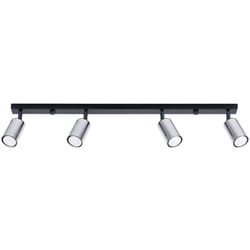 Sollux - Lampada da soffitto Winx nero/cromato 82x18.5x6cm