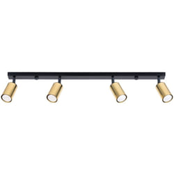 Lampada da soffitto Winx oro nero 82x18.5x6cm Sollux