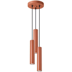 Sollux - Lampada a sospensione Lagos ocra rossa 19.5x108x19.5cm