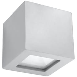 Sollux - Lampada da parete Leo grigio 14x14x14cm