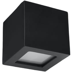 Sollux - Lampada da parete Leo nero 14x14x14cm