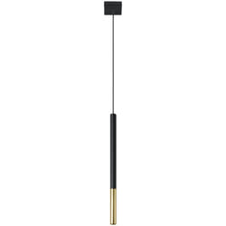 Sollux - Lampada a sospensione Mozaica oro nero 8x100x8cm
