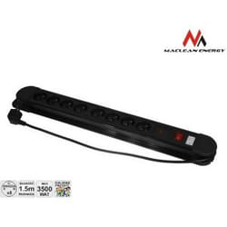 Maclean MCE11 prolunghe e multiple 1,5 m 8 presa(e) AC Interno Nero