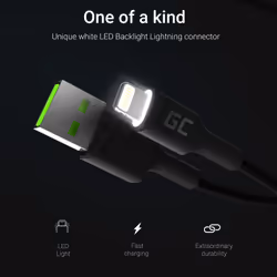 Green Cell KABGC12 cavo Lightning 2 m Nero