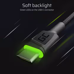 Green Cell KABGC13 cavo USB USB 2.0 2 m USB A USB C 0,48 Gbit/s Nero - Vista aggiuntiva 3