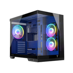 Modecom Volcano Panorama Apex ARGB 3F juoda Midi Tower Grigio