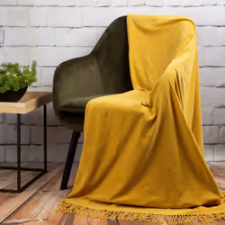 Eurofirany BLINK 28 coperta con maniche 130 x 170 cm Giallo