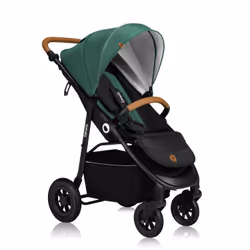 Lionelo Natt, Velo per culla, Passeggino classico, Qualsiasi tipo, Ruote gonfiabili, Ripiegabile, Nero, Verde