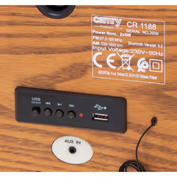 Camry Premium CR 1188 radio Personale Analogico Nero, Bianco, Legno - Vista aggiuntiva 8
