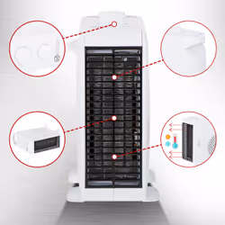Adler AD 7725W stufetta elettrica Interno Bianco 2000 W Riscaldatore ambiente elettrico con ventilatore - Vista aggiuntiva 3