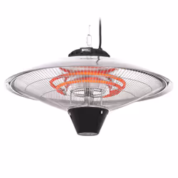 Adler GL 7735, Riscaldatore di ambienti elettrico alogeno, 7 h, Esterno, Soffitto, Nero, Cromo, Metallo, Plastica