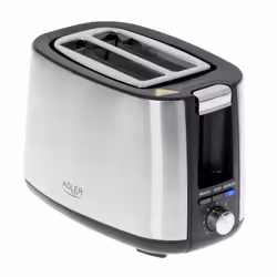 Adler AD 3214, 2 fetta/e, Argento, Acciaio inox, Livello, Manopola, 900 W, 220 - 240 V