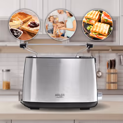 Adler AD 3214 tostapane 7 2 fetta/e 900 W Argento - Vista aggiuntiva 4