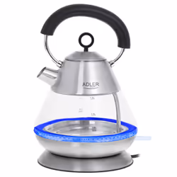 Adler AD 1282, 1,5 L, 1850 W, Acciaio inox, Vetro, Indicatore del livello dell'acqua, Arresto di sicurezza contro il surrisca ...