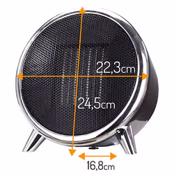 Adler AD 7742 stufetta elettrica Interno Nero, Argento 1500 W Riscaldatore ambiente elettrico con ventilatore - Vista aggiuntiva 7