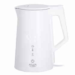 Adler AD 1345, 1,7 L, 1850 W, Bianco, Indicatore del livello dell'acqua, Funzione mantieni al caldo