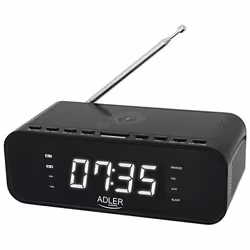 Adler AD 1192B, Sveglia digitale, Nero, 12h, FM, 5 W, Blu