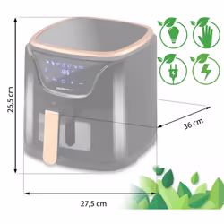 Berdsen BD-652 Friggitrice ad aria 5 L 1500 W Nero - Vista aggiuntiva 2
