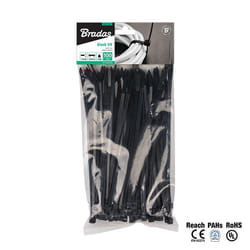 Bradas TS1188400B fascetta Nero 100 pz