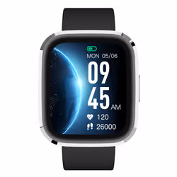 Garett Electronics GRC Style Smartwatch Argento cinturino silicone Nero - Vista aggiuntiva 3