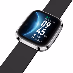 Garett Electronics GRC Style Smartwatch Argento cinturino silicone Nero - Vista aggiuntiva 4